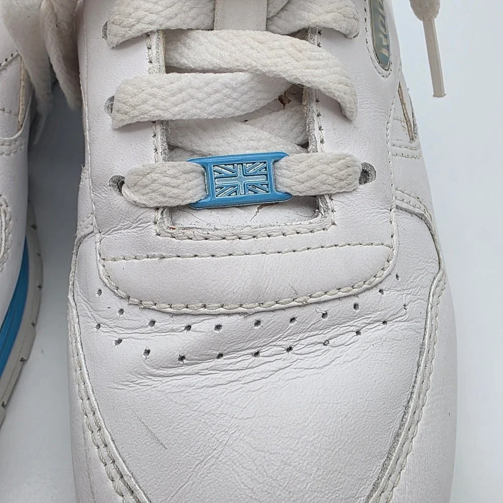 Vintage Reebok Classic Leather Sneakers Women 8.5 White 80s Style Retro Shoes